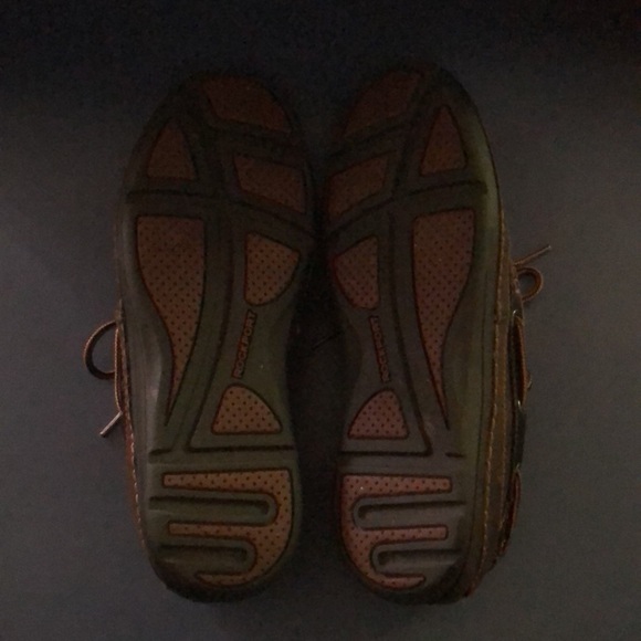 Men’s Rockport Adidas Brown Leather Boat Shoes - Picture 5 of 8